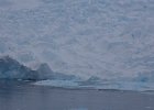 The waves indicate a very recent (small) calving of ice from the glacier. : Base Brown